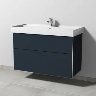 Sanipa 3way Waschtischunterbau zu Villeroy & Boch Collaro Waschtisch mit 2 Auszügen, Marine-Matt BP8371R
