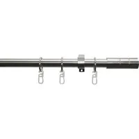 GARDINIA Gardinenstange Set Metall, 1-läufig, Fixmaß, mit Bohren, verschraubt, 1-Lauf
