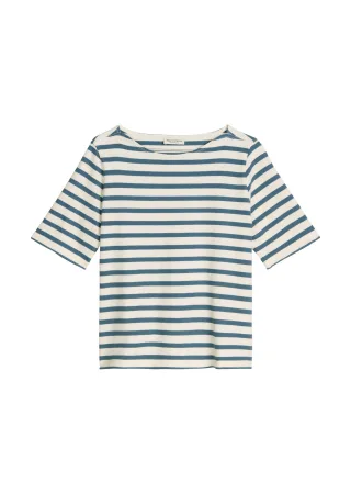 Marc OPolo Casual - Streifen-T-Shirt straight Medium Blue - Gr. - L