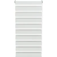 Doppelrollo Verdunkelungsrollo, einfach zu montieren, Schwarz/Grau/Weiß, FIVMEN, Zebrarollo Rollos ür Wohnzimmer Küche Büro lichtdurchlässig