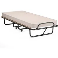 COSTWAY Gästebett klappbar mit Matratze, 80x190cm Einzelbett mit Rollen