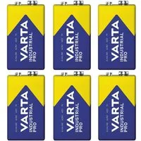 VARTA 9V-Alkalibatterie Industrial Pro Batterie, (6 St), R9V R-9 6LR61