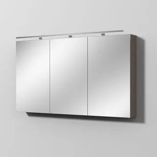 Sanipa Reflection Spiegelschrank MILLA 130 mit LED-Aufsatzleuchte, Taupe-Matt, SD1471T SD1471T