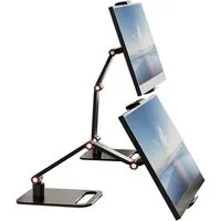 AURIVION Halterung Monitor Halterung für 12–17,3 Zoll Bildschirme stabil, (bis 17.3 Zoll, Set, 1-tlg., Bildschirmhalter verstellbar für Laptop und Monitor, Monitorständer platzsparend für Schreibtisch & Büro)