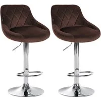 CLP Barhocker Lazio Samt (Set, 2er), Barstuhl 360° drehbar