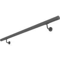 V2Aox Handlauf Handlauf Treppengeländer Geländer Wandhandlauf 50 - 200 cm Anthrazit, 70 cm Gesamtlänge