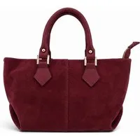 BRISE TASCHE Umhängetasche Elegante Wildledertasche mit Kettenriemen, Echtes Wildleder, Kettenriemen, Reißverschlussfach innen