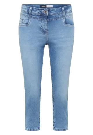CECIL - 3/4 Slim Leg Jeans im Casual Fit light blue washed - Gr. - 3