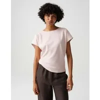 OPUS Kurzarmshirt Suschel aus Jersey mit lockerer Passform weich fließender Fall, glatter Griff, Casual