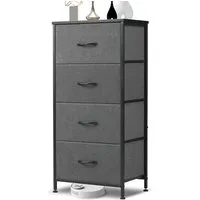 SURFOU Sideboard Kommode mit 4 Schubladen Sideboard Mehrzweckschrank Schubladenschrank, für Schlafzimmer, Wohnzimmer, Kinderzimmer, Flur, Aufbewahrungsschrank