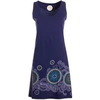 Vishes Sommerkleid Damen Hippie Mandala Print Trägerkleid Baumwolle Alternative Mode, Boho, Hippie, Ethno, Festival