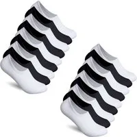 TEXEMP Füßlinge 6 - 18 Paar Invisible Sneaker Socken Damen & Herren Gekämmte Baumwolle (Packung, 18-Paar) Unsichtbar & Rutschfest in den Schuhen