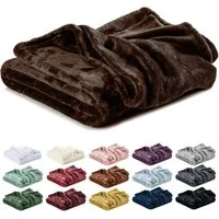 Wohndecke Kuscheldecke, Fleecedecke, Wolldecke flauschig und weich, Lavea, Sofadecke, Atmungsaktiv & Hautfreundlich, Decke