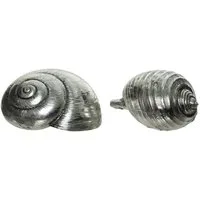 Kaemingk Dekofigur Schnecke Muschel maritim Poly Silber Stückpreis H ca. 7 cm