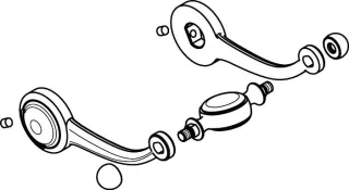 Hansgrohe Umstellergriff Axor Montreux Wannenarmtur Aufputz chrom, 98594000 98594000