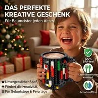 Goods+Gadgets Tasse GOODS+GADGETS LEGOTasse Baustein - kaffee&kinder becher, 350ml, Polycarbonat, Kaffeetasse Kaffee-Becher 350ml