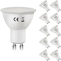 Nettlife LED-Leuchtmittel 6W Energiesparlampe Abstrahlwinkel 110° nicht dimmbar, GU10, 10 St., Warmweiß