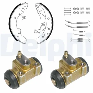 Delphi Bremsbacken vormontiert hinten Citroen Fiat Peugeot KP901