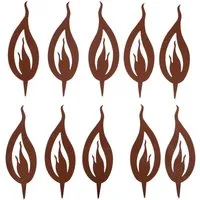 UNUS GARDEN Gartenstecker Gartenstecker Roststecker 10er Set