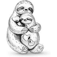 Gnoce Bead Gnoce Charm Faultier Mama und Baby KJC189