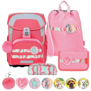 Belmil Schulranzen-Set MAXI Plus Patch me 4tlg "Aurora"