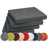 sunnypillow Stuhlkissen 4er Set Kissen 40 x 40 x 5 cm, Sitzkissen Sitzauflage für Stühle, Bänke