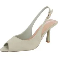 Ital-Design Damen Slingback-Pumps mit High Heel und Schnalle Schnürpumps (91849518) Pfennig-/Stilettoabsatz High Heels in Hellgrün