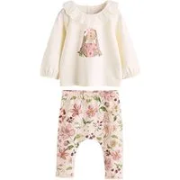 Next Langarmshirt & Leggings Baby Langarmoberteil und Leggings im Set (2-tlg)