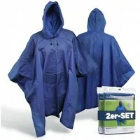 Gravidus Regenponcho 2x Regencape Regenponcho Regenschutz Fahrrad blau Unisex (2-St)