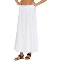 Caspar Maxirock Damen Musselin Maxi Rock lang 100% Baumwolle Made in Italy - Ro036