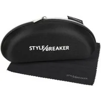 styleBREAKER Brillenetui Brillenetui mit Reißverschluss und Putztuch