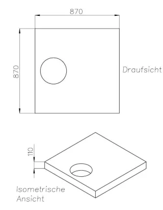 Neuesbad Wannenträger für GKI Migu Soft 100x100x3,5 SD 94196
