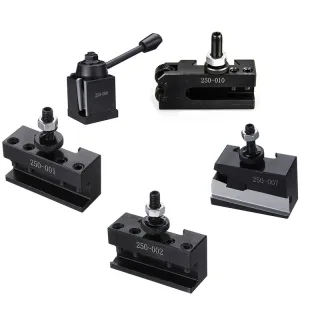 Drillpro 250-000 Cuneiform GIB Type Quick Change Tools Kit Tool Post 250 001-010 Tool Holder for Lathe Tools