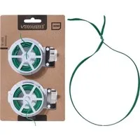 Koopman Bindedraht Pflanzendraht Gartendraht Metalldraht Rolle 2 x 20 Meter Grün, (Set, 2St), 2tlg, Grün, je 20m, Schneidhilfe, witterungsbeständig