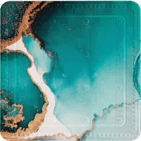 Kleine Wolke Duscheinlage Teal, B: 36 cm, L: 92 cm, für die Dusche