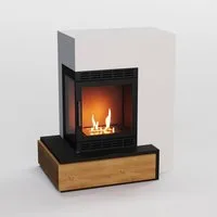 GLOW FIRE Echtfeuer-Dekokamin Narvik Vision Ethanol Kamin, Bioethanol Kamin mit 3h Brenndauer, Heizleistung bis 2KW