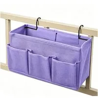 Diwzbyn Betttasche Bett-Organizer Hängeaufbewahrung mit 3 Fächern – Betttasche, für Handy, Bücher & Zubehör – für Bettgestell, Studentenwohnheim