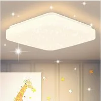 Nettlife LED Deckenleuchte Deckenleuchte Sternenhimmel Quadra 3000K Warmweiß, LED fest integriert, Warmweiß