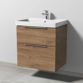 Sanipa 3way Waschtischunterbau zu Villeroy & Boch Avento Waschtisch mit 2 Auszügen, Eiche-Kansas UM62159