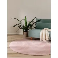 benuta Fellteppich Furry, rund, Höhe: 11 mm, Teppich Wohnzimmer, Esszimmer, Schlafzimmer, Flur, Weich, Rutschfest