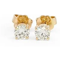 Webgoldschmied Paar Ohrstecker Diamant Ohrstecker 750 Gelbgold 0,80 ct G/VS, direkt aus meiner Goldschmiedemeisterwerkstatt