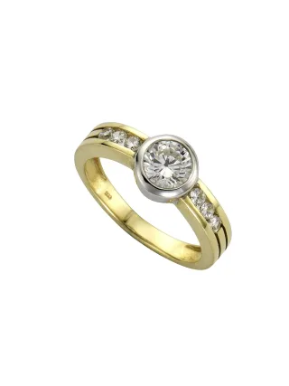Celesta Gold Ring 375/- Gelbgold 2farbig Zirkonia