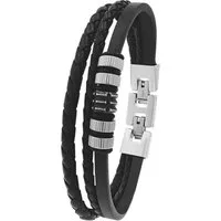 TOM TAILOR Lederarmband Schmuck Geschenk Edelstahl Leder Kautschuk