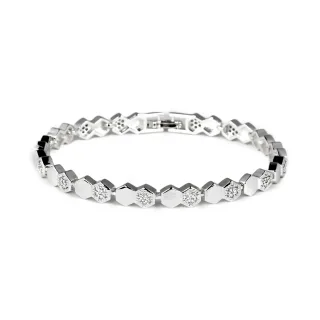 Luxenter Armband aus funkelnden Zirkonia mit Rhodiumbeschichtung – Lyth