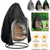 BTTO Gartenmöbel-Schutzhülle Hängesessel Abdeckung Outdoor,Gartenmöbel-Abdeckung Wasserdicht, Schwingsessel Schutzhülle für Hängemattenständer