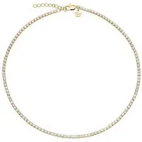 ROSEFIELD Edelstahlkette ROSEFIELD Damen-Schmuck Tennis-Halskette Goldfarben