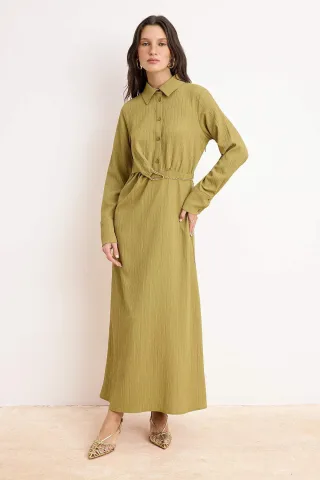 Langes, flaches Maxikleid für Damen, lässig/alltagstauglich, A-Linien-Schnitt, Hijab-Stil