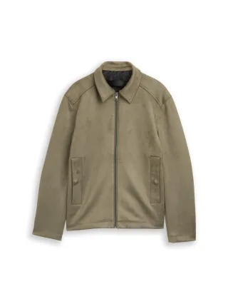 Denim Tom Tailor - Hemdjacke in Wildleder-Optik tree moss green - Gr. - L