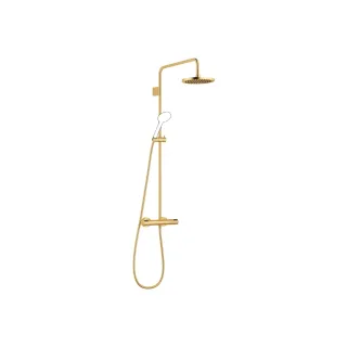 Dornbracht Showerpipe mit Brause-Thermostat SERIENSPEZIFISCH 34467979 Gold gebürstet (PVD),34467979- 34467979-37