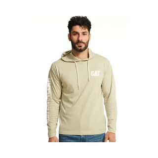 Caterpillar Kapuzenlangarmshirt aus Baumwolle für Herren in Beige
